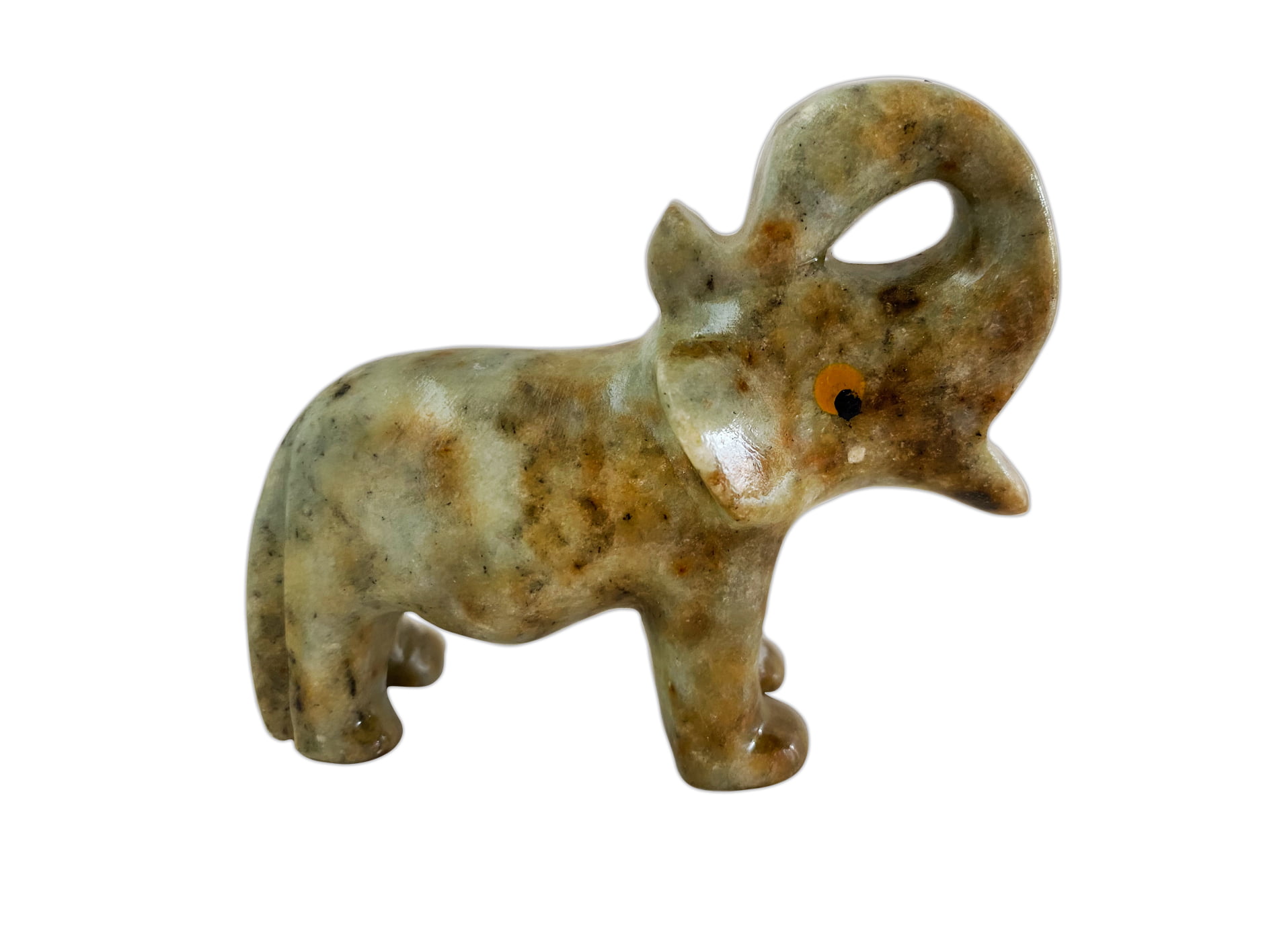 Mini Elefante De Pedra Sabão Objeto Decorativo 