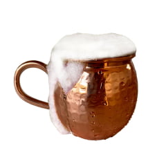 Caneca de cobre puro envernizado ideal para cerveja 400 ml