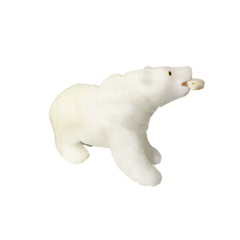  Urso de cristal branco fino acabamento