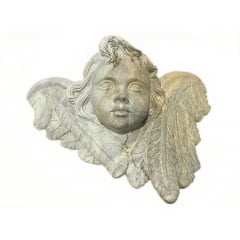 Anjo De Parede Em Pedra Sabão Lindo e Decorativo Esculpido Manualmente