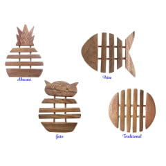 Descanso Suporte de madeira para panelas,grelhas e formas 