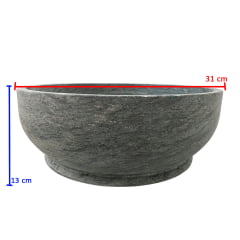 Cuba de pedra sabão Natural 31centímetros de diâmetro por 13 centímetros de altura 