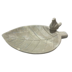 Saboneteira de pedra sabão formato folha